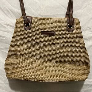 Jute straw handbag